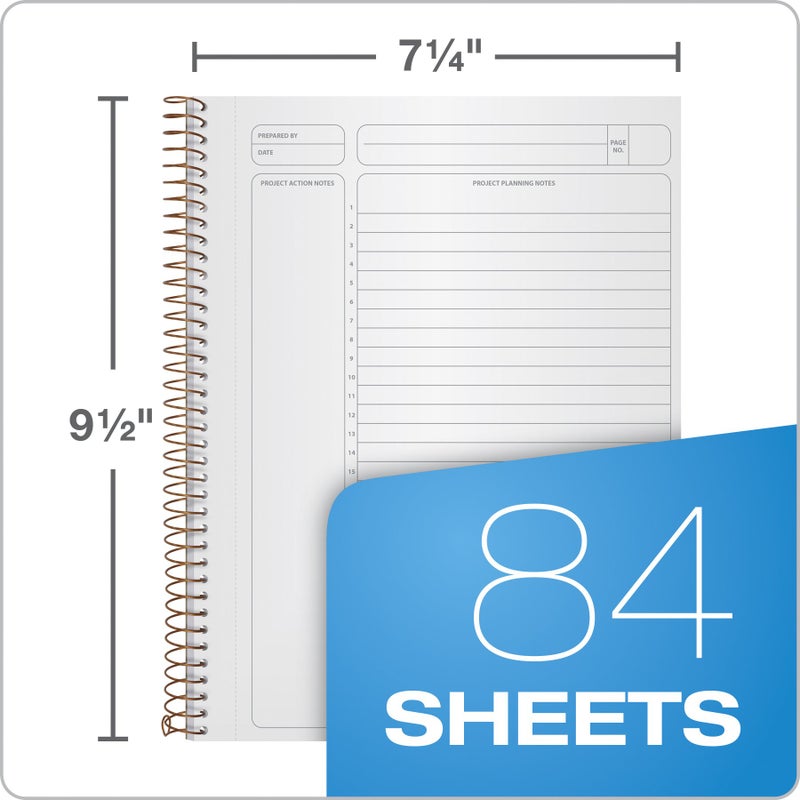 Ampad Gold Fibre Designer, Project Planner,Size 9-1/2 x 7-1/4, Asst Covers, 84 Sheets per Notebook (20-817),White - Image 3